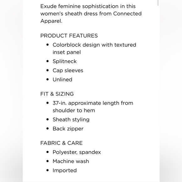 Connected Apparel Black formal Dress size 16 - Picture 9 of 9